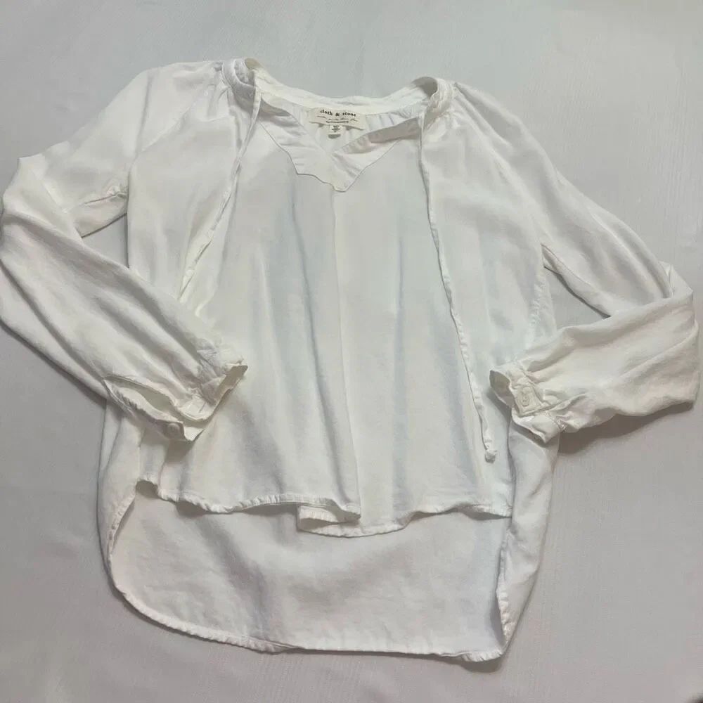 Cloth & Stone x Anthropologie White Tunic Top Size Small